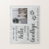 Rustikales Paw druckt Personalisiertes Pet-Memoria Puzzle (Vertikal)