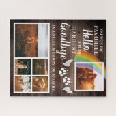 Rustikales Paw druckt Personalisiertes Pet-Memoria Puzzle (Horizontal)