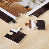 Rustikales Paw druckt Personalisiertes Pet-Memoria Puzzle (Seite)
