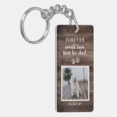 Rustikales Paw druckt Personalisiertes Pet-Memoria Schlüsselanhänger (Vorderseite links)