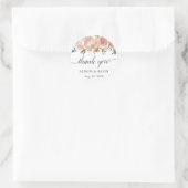 Rustikales Peach Floral Calligraphy Script Vielen Runder Aufkleber (Tasche)