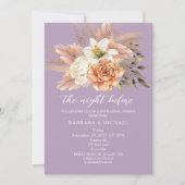 Rustikales Peach Probe Dinner einladen Einladung (Vorderseite)