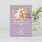 Rustikales Peach Probe Dinner einladen Einladung (Stehend Vorderseite)