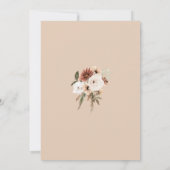 Rustikales Peach Terracotta Grüne Blumenzwiese Dankeskarte (Rückseite)