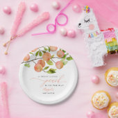 Rustikales Peach Thema Baby Dusche Papierplatte Pappteller (Party)