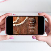 Rustikales Pearl Country Barn Hochzeit Probe Dinne Einladung