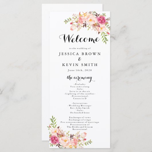 Rustikales Peony Floral Programm (Vorne/Hinten)