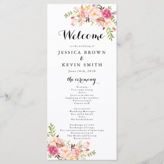 Rustikales Peony Floral Programm (Vorderseite)