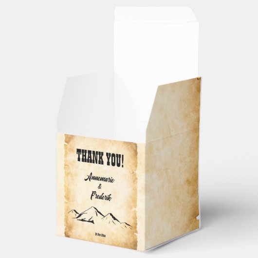 Rustikales Pergament Vintag Geschenkschachtel (Geöffnet)