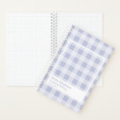 Rustikales Periwinkle-Grau Transparenter Rahmen Notizblock (Innen)