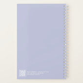 Rustikales Periwinkle-Grau Transparenter Rahmen Notizblock (Rückseite)