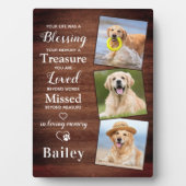 Rustikales Personalisiert 3-Foto-Hundeschlittenged Fotoplatte (Vorderseite)