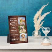 Rustikales Personalisiert 3-Foto-Hundeschlittenged Fotoplatte (Seite)