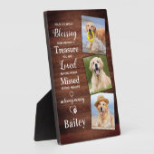 Rustikales Personalisiert 3-Foto-Hundeschlittenged Fotoplatte (Seite)