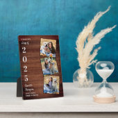 Rustikales Personalisiert Abschluss Graduate Foto Fotoplatte (Seite)