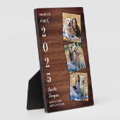 Rustikales Personalisiert Abschluss Graduate Foto Fotoplatte (Seite)