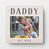 Rustikales Personalisiert Daddy Foto Fotoplatte (Vorderseite)