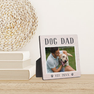 Rustikales Personalisiert Dog Vater Foto Fotoplatte