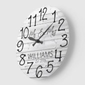 Rustikales, Personalisiert-graues, gestörtes Holz Große Wanduhr (Winkel)