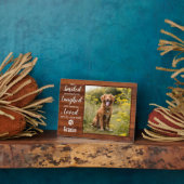 Rustikales Personalisiert Keepake Dog Pet Memorial Fotoplatte (Seite)