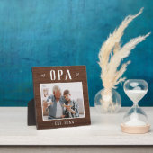 Rustikales Personalisiert Opa Grandpa Foto Fotoplatte (InSitu)