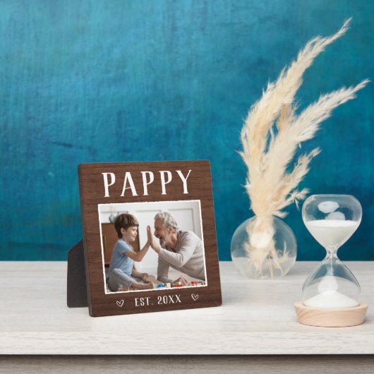 Rustikales Personalisiert Pappy Grandpa Foto Fotoplatte (InSitu)