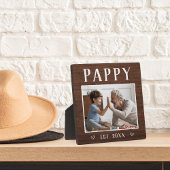 Rustikales Personalisiert Pappy Grandpa Foto Fotoplatte