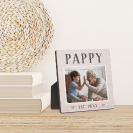 Rustikales Personalisiert Pappy Grandpa Foto Fotoplatte