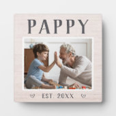 Rustikales Personalisiert Pappy Grandpa Foto Fotoplatte (Vorderseite)