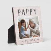 Rustikales Personalisiert Pappy Grandpa Foto Fotoplatte (Vorderseite)