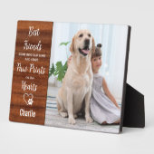 Rustikales Personalisiert Paw Prints Pet Memorial Fotoplatte (Seite)