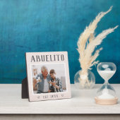Rustikales Personalisiertes Abuelito Grandpa Foto Fotoplatte (InSitu)