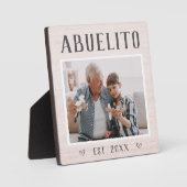 Rustikales Personalisiertes Abuelito Grandpa Foto Fotoplatte (Vorderseite)