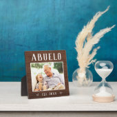Rustikales Personalisiertes Abuelo Grandpa Foto Fotoplatte (InSitu)