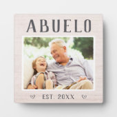 Rustikales Personalisiertes Abuelo Grandpa Foto Fotoplatte (Vorderseite)