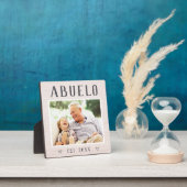 Rustikales Personalisiertes Abuelo Grandpa Foto Fotoplatte (InSitu)
