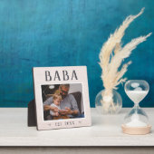 Rustikales Personalisiertes Baba Grandpa Foto Fotoplatte (InSitu)