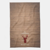 Rustikales personalisiertes Berghaus Geschirrtuch (Vertikal)