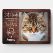 Rustikales Personalisiertes Cat-Foto Fotoplatte (Vorderseite)