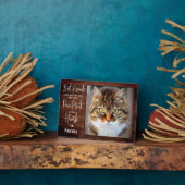 Rustikales Personalisiertes Cat-Foto Fotoplatte (Seite)