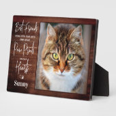 Rustikales Personalisiertes Cat-Foto Fotoplatte (Seite)