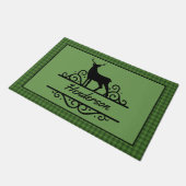 Rustikales Personalisiertes Hirsch Fußmatte (Schrägansicht)