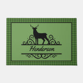 Rustikales Personalisiertes Hirsch Fußmatte (Vorderseite)