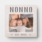 Rustikales Personalisiertes Non-Grandpa-Foto Fotoplatte (Vorderseite)