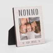 Rustikales Personalisiertes Non-Grandpa-Foto Fotoplatte (Vorderseite)