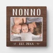 Rustikales Personalisiertes Non-Grandpa-Foto Fotoplatte (Vorderseite)