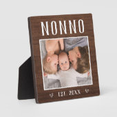 Rustikales Personalisiertes Non-Grandpa-Foto Fotoplatte (Vorderseite)