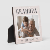 Rustikales Personalisiertes Opa-Foto Fotoplatte (Vorderseite)
