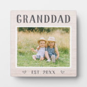 Rustikales Personalisiertes Opa-Foto Fotoplatte (Vorderseite)