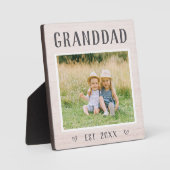 Rustikales Personalisiertes Opa-Foto Fotoplatte (Vorderseite)